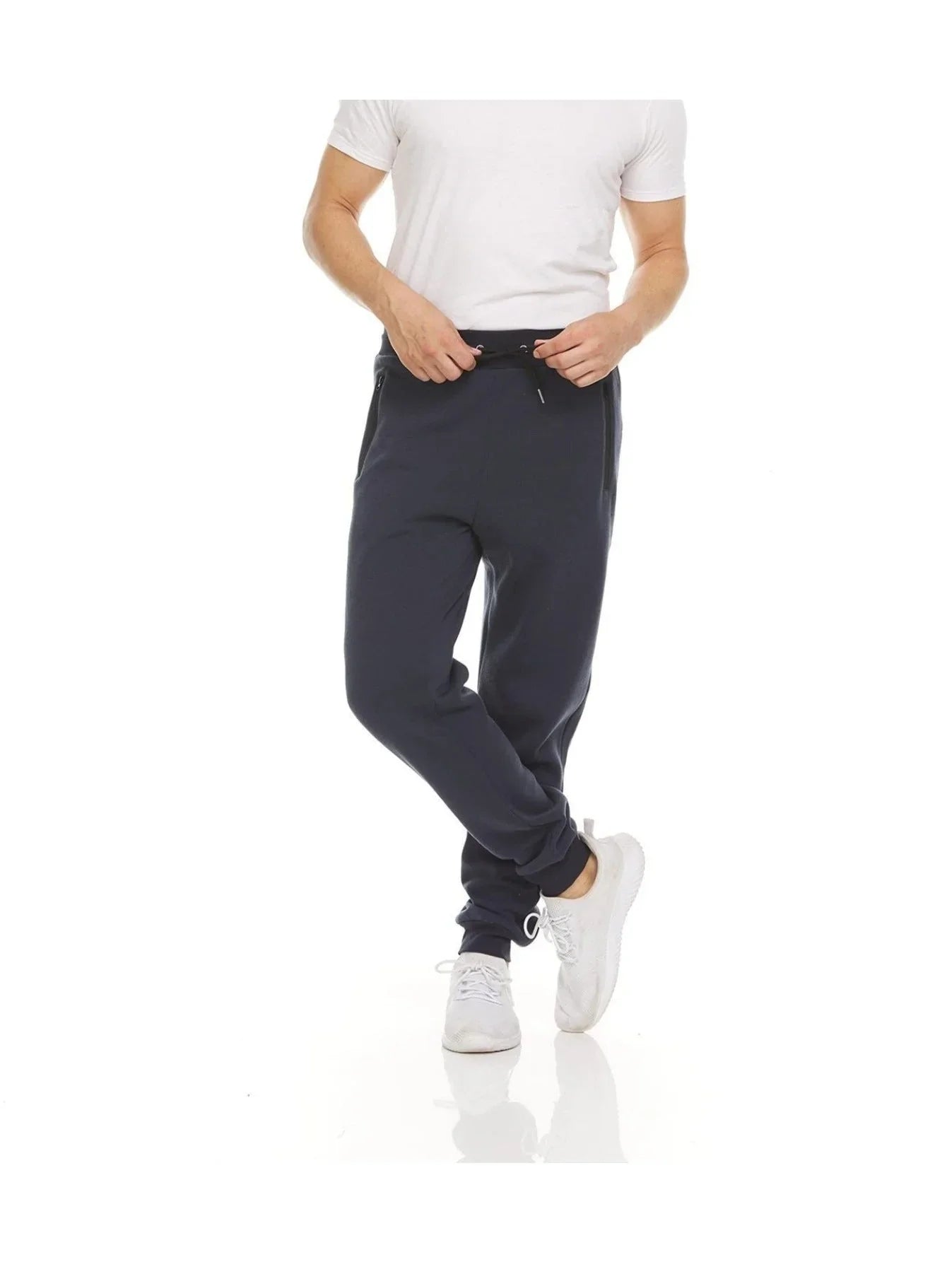 Men's Athletic Jogger Pants – Slim Fit Casual Sweatpants with Zipper Pockets, Solid Color Tapered Track Pants, Sports Running Pants, Workout Training Joggers, Comfortable Elastic Waist Long Pants for Men MIRAFASH