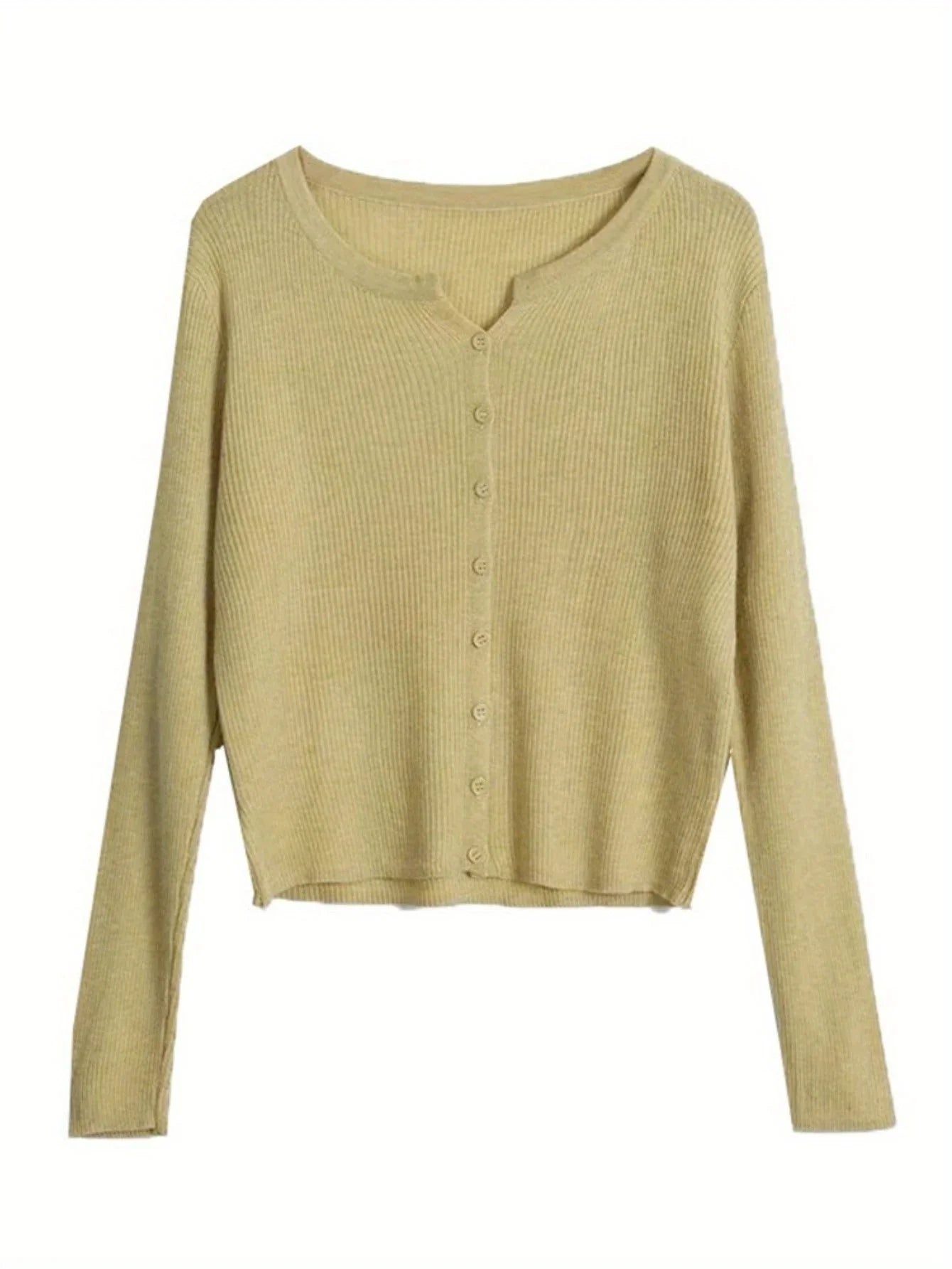 Women'S Lightweight Cardigan - Slim Fit Button-Front Sweater Jacket, Long Sleeve Layering Piece for Spring/Fall/Summer, Office to Party Outfits - Easy Care Chic Outerwear, Casual Wear, Ribbed Texture, Comfortable Wear, Stylish Coverup, Fashion Lovers MIRAFASH