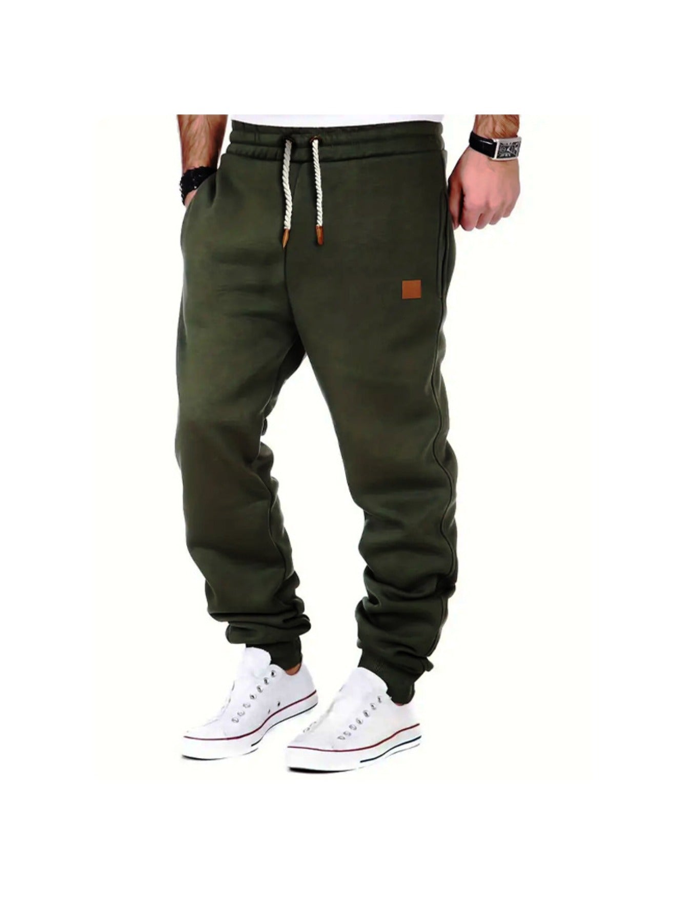 Men's Fleece Sweatpants - Hip Hop Loose Fit Joggers Casual Sports Long Pants Spring Autumn Winter Fashion Streetwear MIRAFASH