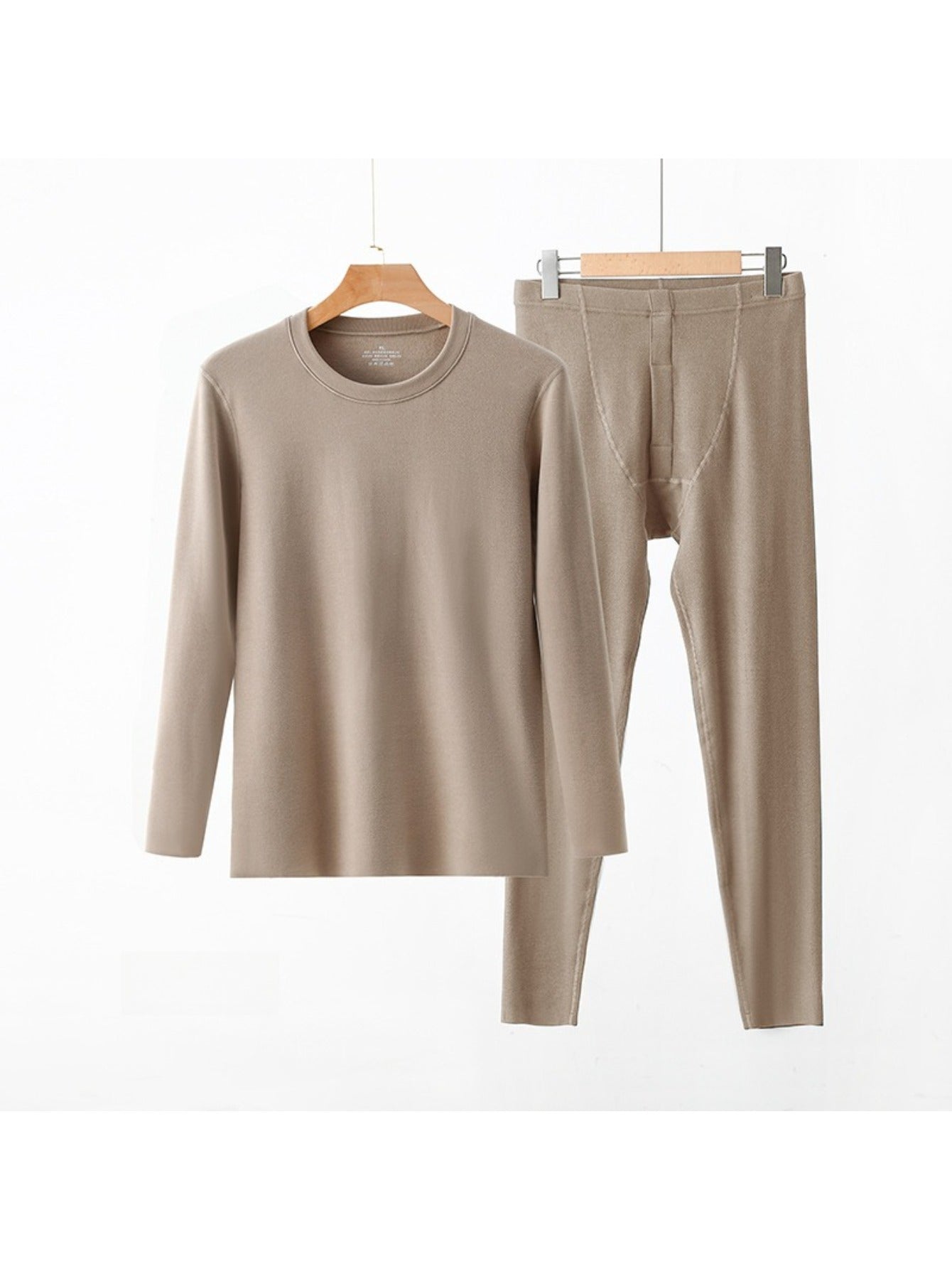 Men's Thermal Underwear Set - Winter Fleece-Lined Seamless Base Layer, Heat-Retaining Long Johns Top & Bottom MIRAFASH