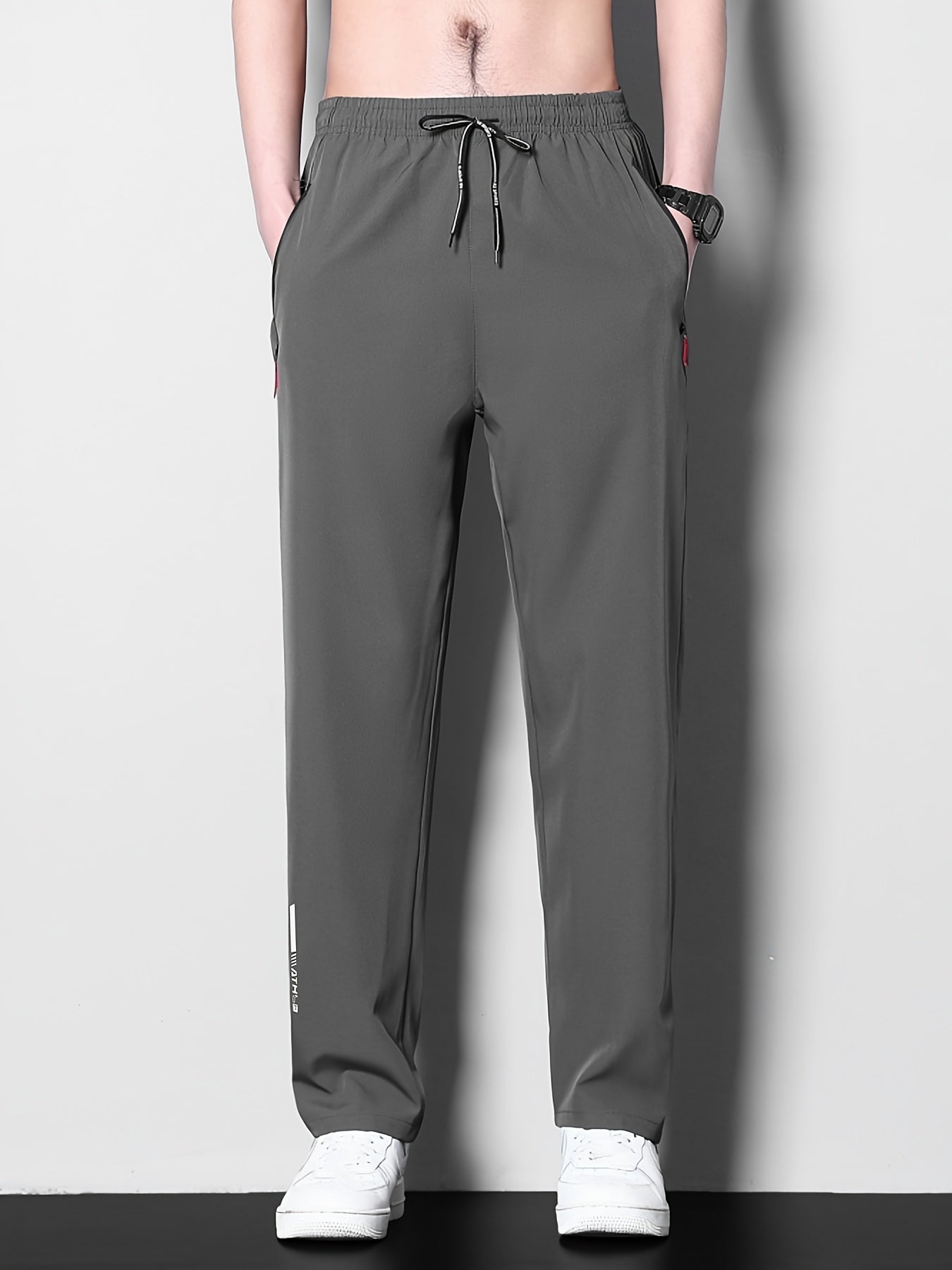 [Trendy Plus Size Pants] 3-Pack Plus Size Men's Casual Pants | Slight Stretch, Regular Fit with Zipper, Woven Print Athletic Trendy Trousers for Adults, Spring/Summer MIRAFASH